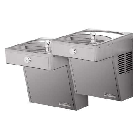 Elkay Halsey Taylor Cooler Wall Mount Bi-Level Reverse Vandal-Resistant Non-Filtered Stainless 8752000083